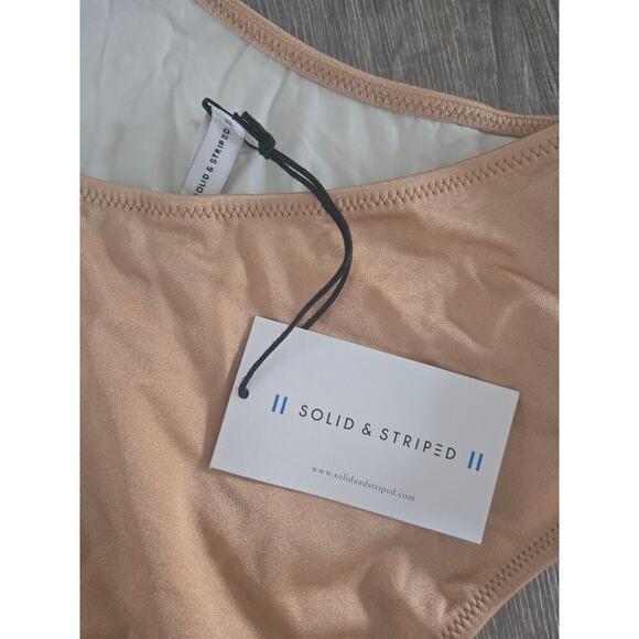 NWT Solid & Striped Claudia The Cut Out Assymetric Swim Suit size L - Picture 5 of 6